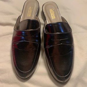 Catherine Malandrino Metallic Pewter Tuxedo Mule -- BRAND NEW